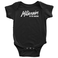 Millionaire-in-the-Making Onesie (Baby Bodysuit) WHITE LETTERS