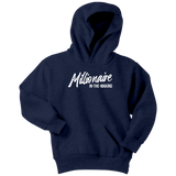 Millionaire-in-the-Making Youth Hoodie WHITE LETTERS