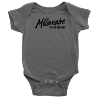 Millionaire-in-the-Making Onesie (Baby Bodysuit w/Black letters)