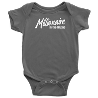 Millionaire-in-the-Making Onesie (Baby Bodysuit) WHITE LETTERS