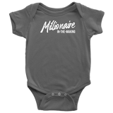 Millionaire-in-the-Making Onesie (Baby Bodysuit) WHITE LETTERS