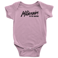 Millionaire-in-the-Making Onesie (Baby Bodysuit w/Black letters)