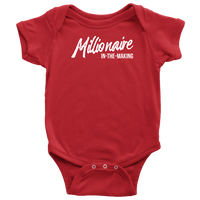 Millionaire-in-the-Making Onesie (Baby Bodysuit) WHITE LETTERS