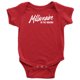 Millionaire-in-the-Making Onesie (Baby Bodysuit) WHITE LETTERS