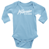 Millionaire-in-the-Making Onesie (Baby Bodysuit) WHITE LETTERS