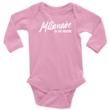 Millionaire-in-the-Making Onesie (Baby Bodysuit) WHITE LETTERS