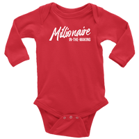 Millionaire-in-the-Making Onesie (Baby Bodysuit) WHITE LETTERS